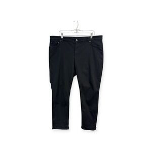 Ralph Lauren Women's 22W Modern Straight Curvy Jeans Solid Black Stretchy